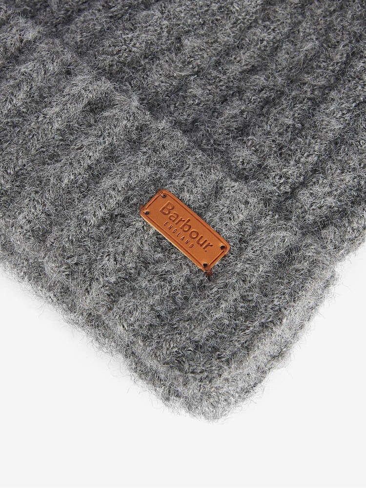 Barbour® Grey Saltburn Knit Beanie Hat and Chunky Tartan Scarf Boxed Gift Set - Image 6 of 6 Barbour® Grey Saltburn Knit Beanie Hat and Chunky Tartan Scarf Boxed Gift Set - Image 6 of 6