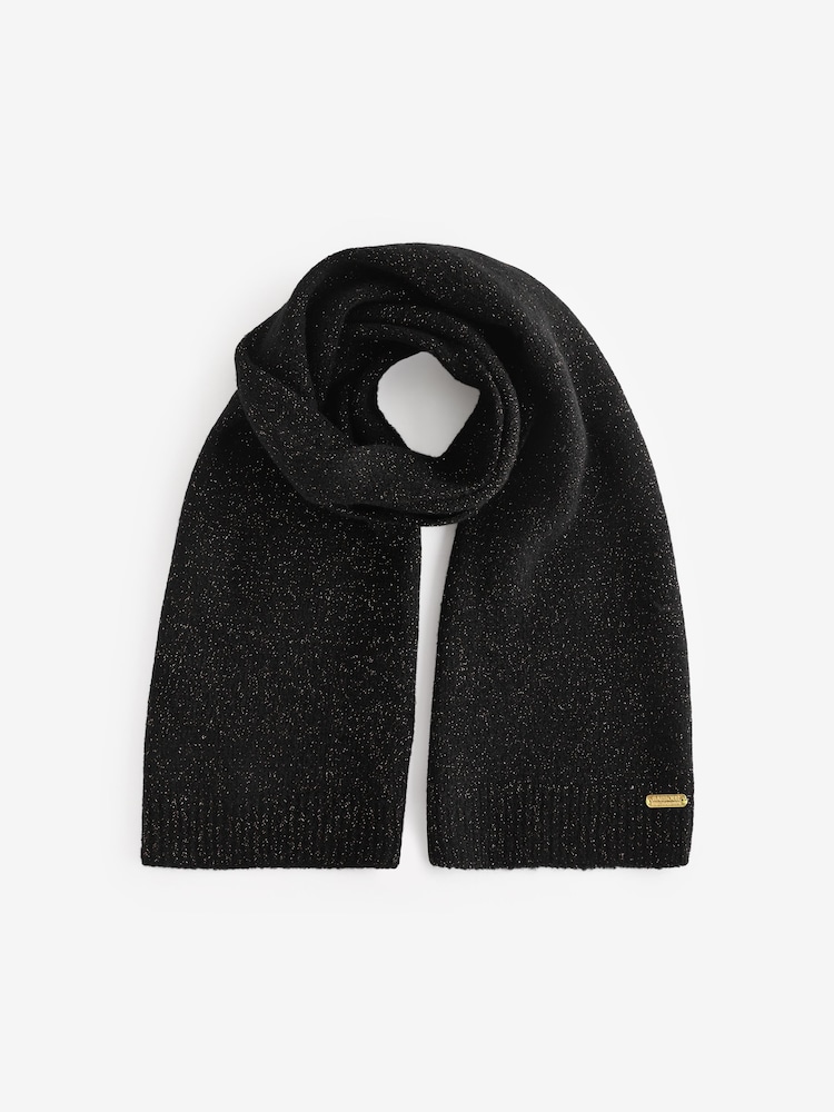 Barbour® International Sparkle Black Pom Beanie Hat and Scarf Boxed Gift Set - Image 4 of 4 Barbour® International Sparkle Black Pom Beanie Hat and Scarf Boxed Gift Set - Image 4 of 4