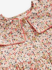 Laura Ashley Orange Long Sleeve Ditsy Square Collar Dress - Image 6 of 7