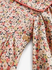 Laura Ashley Orange Long Sleeve Ditsy Square Collar Dress - Image 7 of 7