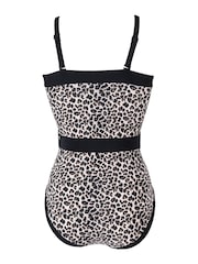 Pour Moi Black Removable Straps Belted Control Swimsuit - Image 5 of 5