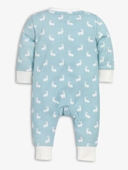 The Little Tailor Baby Front Zip Soft 100% Cotton Sleepsuit - Image 2 of 4