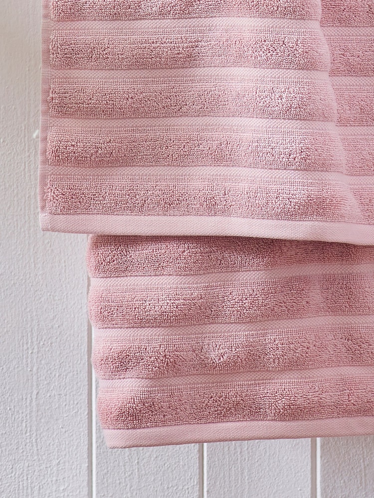 Pink Ribbed Towel - Image 6 of 7