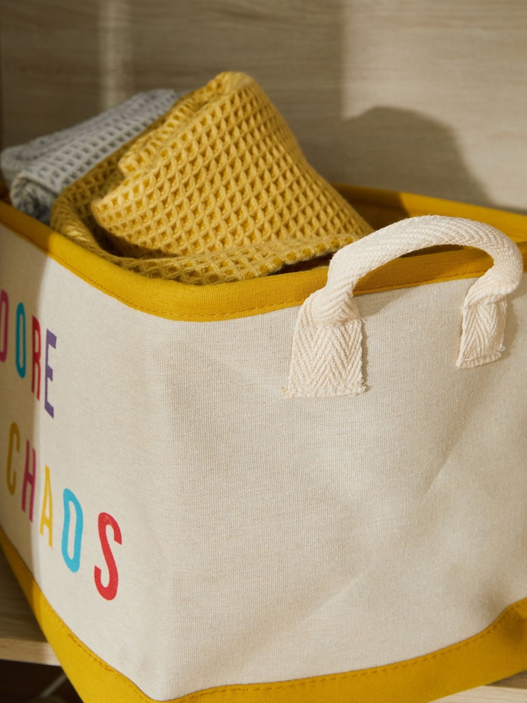 Multi Colour Adore the Chaos Fabric Storage Basket - Image 2 of 6