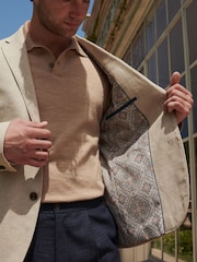 Pierre - Slim Fit (Slim Fit) - Blazer Blend en lin texturé - Image 3 de 10