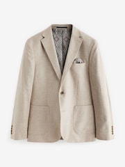 Pierre - Slim Fit (Slim Fit) - Blazer Blend en lin texturé - Image 6 de 10