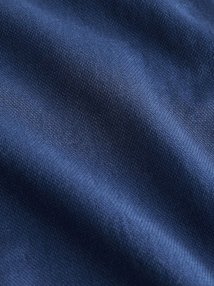 Dark Blue Soft Touch Long Sleeve 100% Cotton Oxford Shirt - Image 8 of 8
