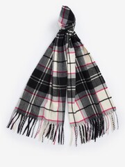 Barbour® Black/Pink Hailes Tartan Check Scarf - Image 2 of 5