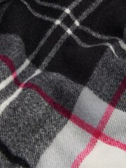 Barbour® Black/Pink Hailes Tartan Check Scarf - Image 5 of 5
