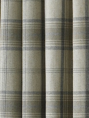 Riva Paoletti Natural Beige Aviemore Tartan Faux Wool Eyelet Curtains - Image 4 of 4