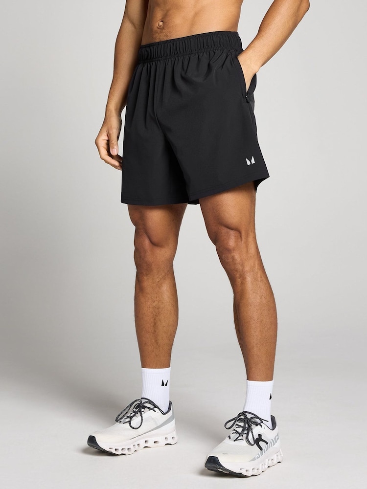 MyProtein Black 7 Inch Woven Training Shorts - Image 1 of 4