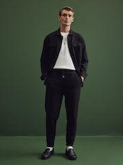 Black Smart Tapered Joggers - Image 3 of 8