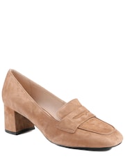 Jones Bootmaker Brown Zeta Leather Court Shoes - Image 1 of 5