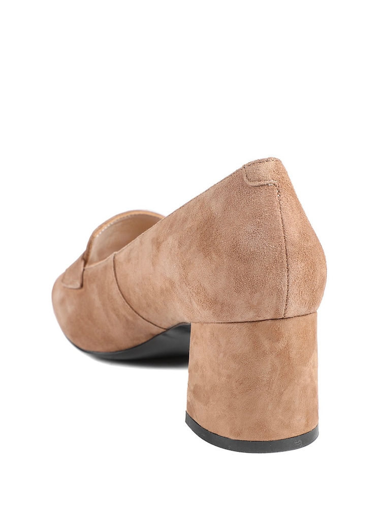 Jones Bootmaker Brown Zeta Leather Court Shoes - Image 2 of 5