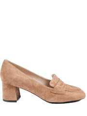 Jones Bootmaker Brown Zeta Leather Court Shoes - Image 3 of 5