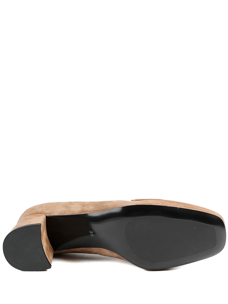 Jones Bootmaker Brown Zeta Leather Court Shoes - Image 5 of 5
