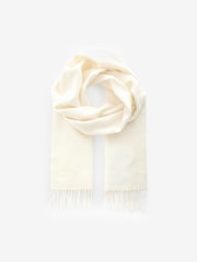 Barbour® White Lambswool Woven Scarf - Image 1 of 5
