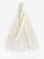 Barbour® White Lambswool Woven Scarf - Image 2 of 5