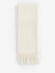 Barbour® White Lambswool Woven Scarf - Image 3 of 5