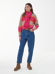 Barbour® Bright Pink Lambswool Woven Scarf - Image 2 of 6