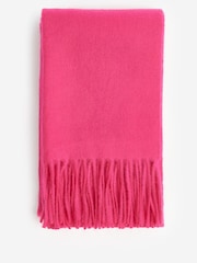 Barbour® Bright Pink Lambswool Woven Scarf - Image 4 of 6