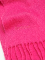 Barbour® Bright Pink Lambswool Woven Scarf - Image 5 of 6