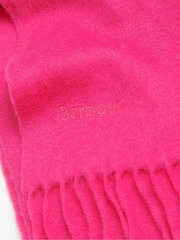 Barbour® Bright Pink Lambswool Woven Scarf - Image 6 of 6