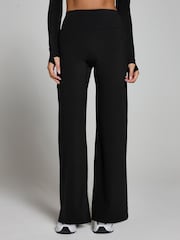 MyProtein Black Tempo Wide Leg Leggings - Image 1 of 4