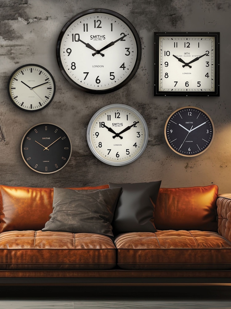 Brookpace Lascelles Black Smiths Square Clock with Arabic Numbers - Image 1 of 3