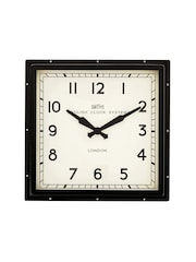 Brookpace Lascelles Black Smiths Square Clock with Arabic Numbers - Image 2 of 3