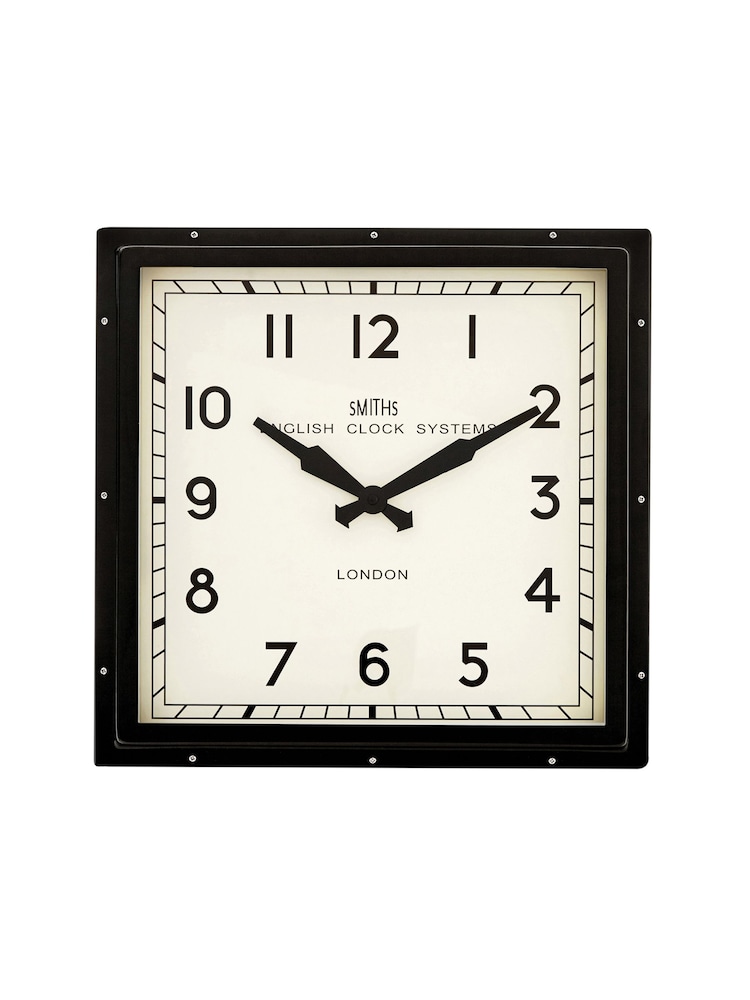 Brookpace Lascelles Black Smiths Square Clock with Arabic Numbers - Image 2 of 3