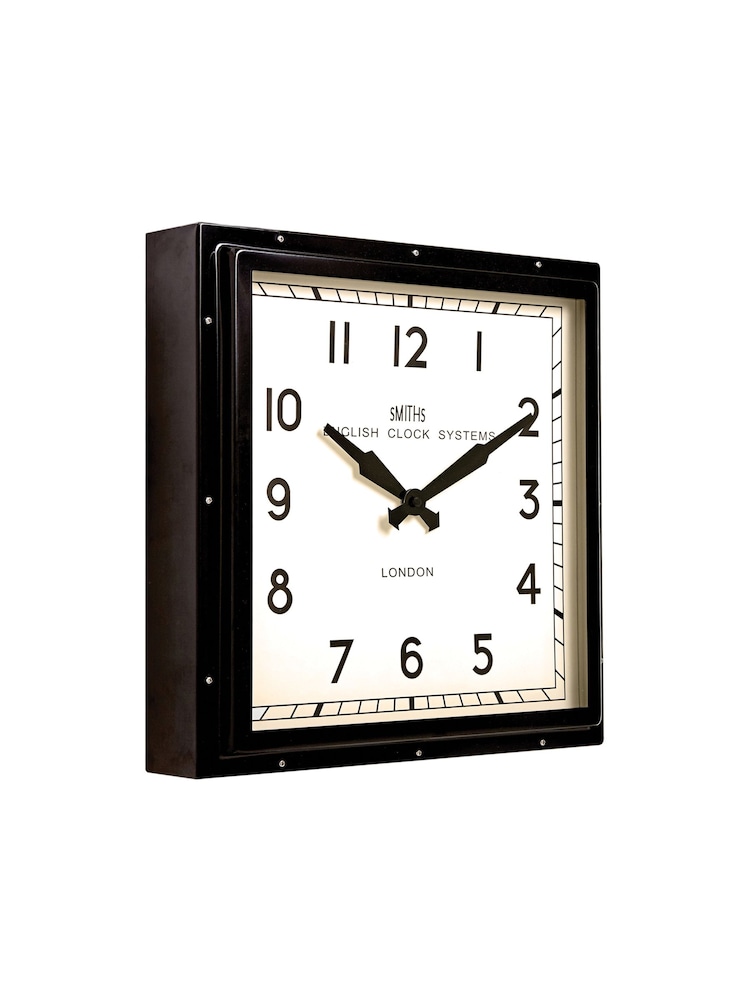 Brookpace Lascelles Black Smiths Square Clock with Arabic Numbers - Image 3 of 3