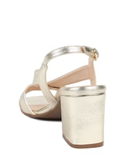 Jones Bootmaker Gold Geneveve Smart Leather Slingback Sandals - Image 2 of 6