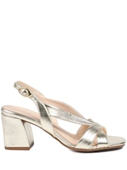 Jones Bootmaker Gold Geneveve Smart Leather Slingback Sandals - Image 3 of 6