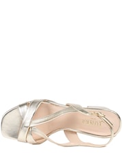 Jones Bootmaker Gold Geneveve Smart Leather Slingback Sandals - Image 4 of 6