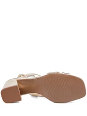 Jones Bootmaker Gold Geneveve Smart Leather Slingback Sandals - Image 5 of 6