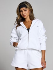 MyProtein White Basics Zip Through Hoodie - Image 1 of 4