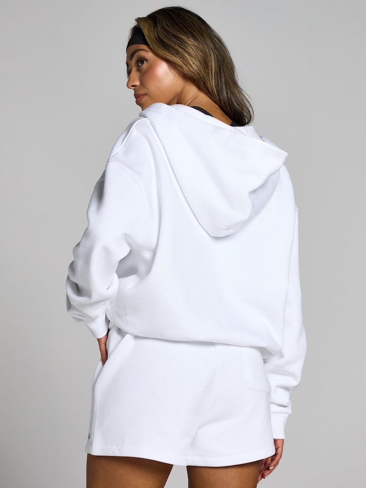 MyProtein White Basics Zip Through Hoodie - Image 2 of 4 MyProtein White Basics Zip Through Hoodie - Image 2 of 4