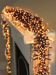 Premier Decorations Ltd Warm White 480 LED Clusters With Timer Christmas Lights - Image 1 of 4