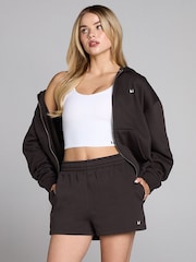MyProtein Brown Basics Zip Through Hoodie - Image 1 of 4