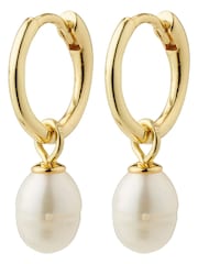 PILGRIM Gold Berthe Pearl Hoops Earrings - Image 1 of 3