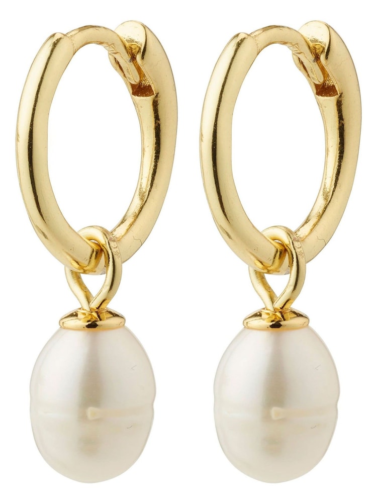 PILGRIM Gold Berthe Pearl Hoops Earrings - Image 1 of 3