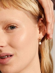 PILGRIM Gold Berthe Pearl Hoops Earrings - Image 2 of 3