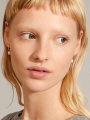 PILGRIM Gold Berthe Pearl Hoops Earrings - Image 3 of 3