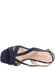 Jones Bootmaker Blue Geneveve Smart Leather Slingback Sandals - Image 4 of 6