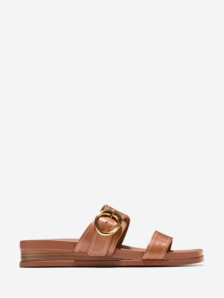 Cole Haan Brown Oaklynn Double Band Footbed Sandals - Image 1 of 6