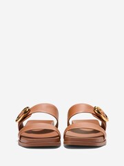 Cole Haan Brown Oaklynn Double Band Footbed Sandals - Image 2 of 6