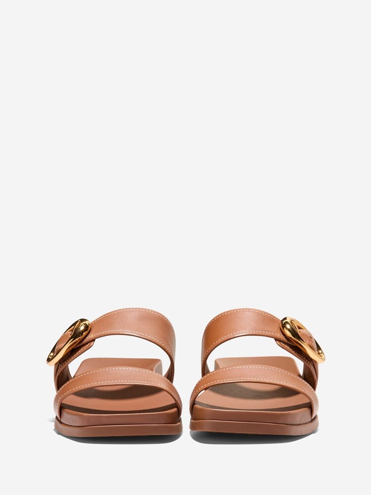 Cole Haan Brown Oaklynn Double Band Footbed Sandals - Image 2 of 6