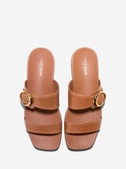 Cole Haan Brown Oaklynn Double Band Footbed Sandals - Image 4 of 6