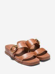 Cole Haan Brown Oaklynn Double Band Footbed Sandals - Image 5 of 6